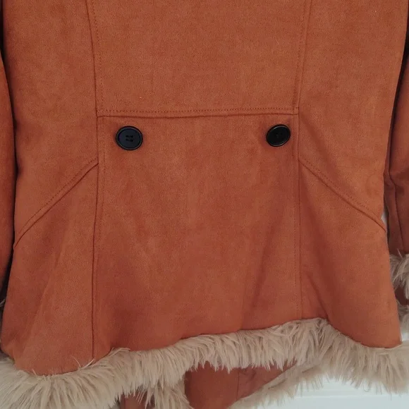 CARHARTT Faux Suede 2 Button Collared Lightweight Embroidered Coat Sz M - Picture 11 of 14